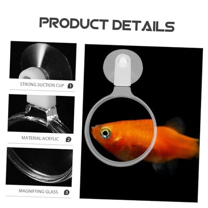 Betta Fish Glass Cup Viewer for Fish Tank Observation Clarity for Landscapes and Small Animals for Educational Exploration