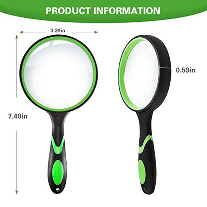 Celosia Handheld Magnifying Glass for Seniors & Kids, 75mm | Lightweight handheld design, portable for kids outdoor nature exploration and insect observation