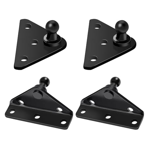 10mm Ball Stud Mounting Bracket for Gas Shock Spring Strut Prop Lift Support, 2pcs L-Type, 2pcs Flat-Type and 16pcs Screws