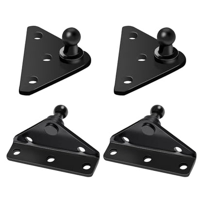 10mm Ball Stud Mounting Bracket for Gas Shock Spring Strut Prop Lift Support, 2pcs L-Type, 2pcs Flat-Type and 16pcs Screws