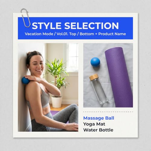 1PCS Massage Lacrosse Balls, Deep Tissue Rolling Ball for Shoulders Neck Back Foot Body, Yoga Ball, Massage Tools Essentials, Blue