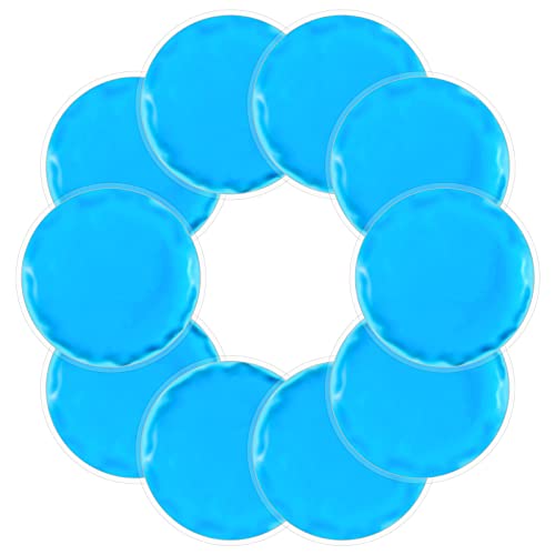 Reusable Ice Packs for Injuries, 10 Pack Round Ice Packs for Face, Gel Ice Pads Small Hot Cold Compress Ice Bag for Eyes After Surgery, Face, Wisdom Teeth, Breast Surgery, Blue - size: 2.75 Inch