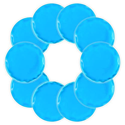 Reusable Ice Packs for Injuries, 10 Pack Round Ice Packs for Face, Gel Ice Pads Small Hot Cold Compress Ice Bag for Eyes After Surgery, Face, Wisdom Teeth, Breast Surgery, Blue - size: 2.75 Inch