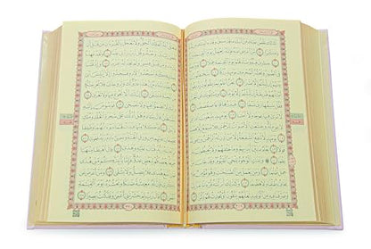 ihvan online Muslim Prayer Rug Set, Islamic Dowry Gift Box for Men & Women, Shawl, Kufi Hat, Digital Beads Counter, Quran Gift, Elegant Islamic Gifts Set for Ramadan & Eid & Wedding, Pink - color: Pink