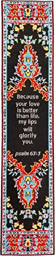 Logos Bookmark -Psalm 63:3, Christian, Cloth Carpet Bookmark - color: Your Love is Better Than Life, size: Single