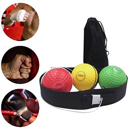 Adjustable Boxing Reflex Ball Set for Speed and - color: 1 Headband 3 Ball