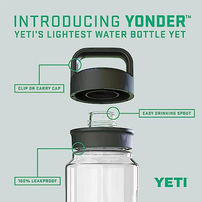YETI Yonder Water Bottle with Yonder Chug Cap, Lightweight, Leakproof and BPA-Free - color: Clear, style: 20oz