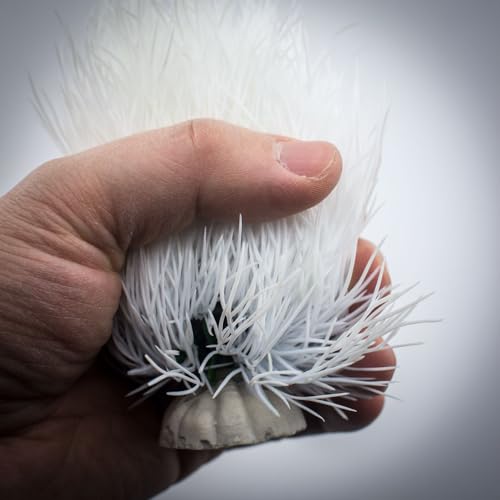 Fish Tank Decorations Aquarium Plants Plastic Artificial Décor (White)