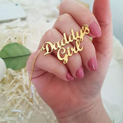 Custom Name Necklace Personalized, 18K Gold Plated Customized Nameplate Necklace Dainty Jewelry Gift for Women, Bridesmaid - color: Double Name Necklace
