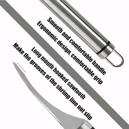 2 PCS Shrimp Deveiner Tool and Shrimp Peeler,Stainless Shrimp Knife ShrimpThread Knife Shrimp Deveining Tool，Easy to Use Shrimp Deveiner