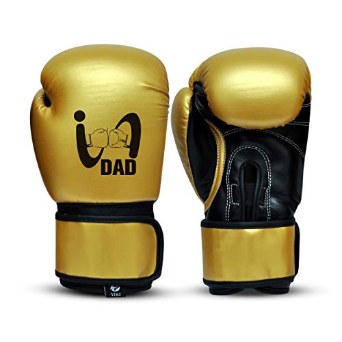 Ultimate - I Boxing Dad - Kids Boxing Gloves MMA Boxing Muay Thai Bag Work - color: Gold, size: 6 Oz