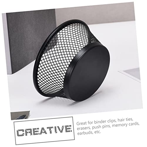 2Pcs Paper Clip Mesh Dispenser Multi-functional Organizer for Office Desk Adjustable Storage Container Lid Suitable for Home and School Use