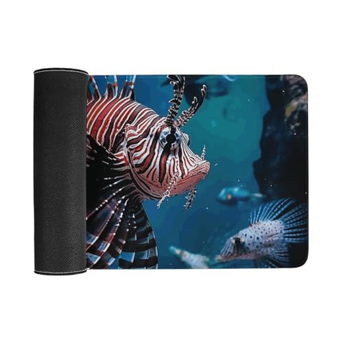 Large Size Gaming Mouse Pad Fish in Fish Tank Desk Mat Non-Slip Base Waterproof Desktop Writing Pad for Office Home - color: Fish in Fish Tank, size: 40X75cm