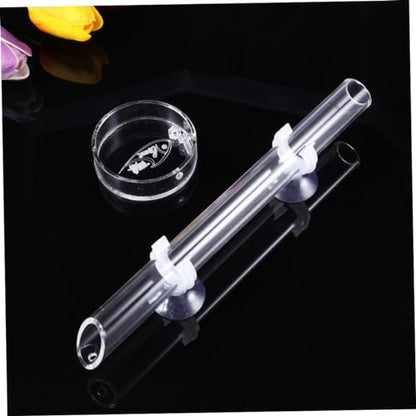 Shrimp, Acrylic Assembled Shrimp Feeder Tube Tray Integrated Feeder Kit for Fish Tank Aquarium Shrimp, 22x2x2cm