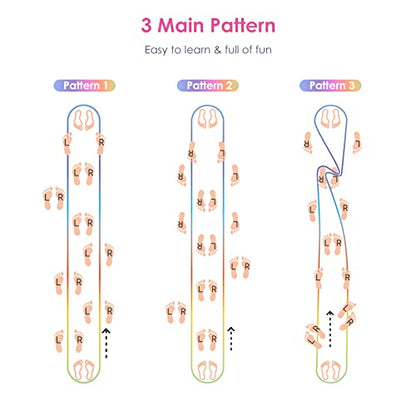 Cikyner Chinese Jump Rope, 4m Long 1.5cm Wide Elastic Chinese Ropes with Instructions French Skipping Rainbow Band for Indoor and Outdoor Children Jumpsies Games, Ideal for Gifts for Girls and Boys