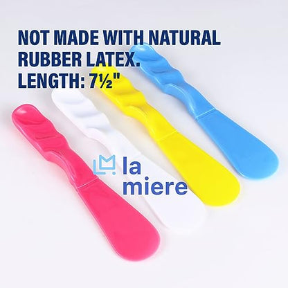 4PCS Autoclavable 7.5” Handle Spatula, Dental Straight Spatula, Dental Alginator Mixer, Mixing Spatula Alginate Spatula Plaster Spatula 4 Pink - color: Pink