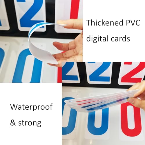 Scoreboard, 4 Digits Portable Score Keeper Counter Flipper for Football Basketball Tennis