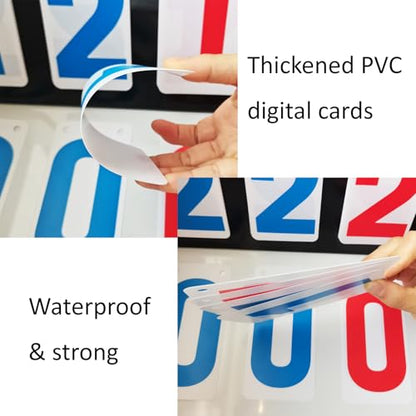 Scoreboard, 4 Digits Portable Score Keeper Counter Flipper for Football Basketball Tennis