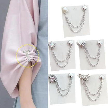 Magnet Clothing Pins, Strong Alloy Fastening, Adjustable Chain Design, Multi-Function Magnetic Clothing Clips,Pinless Brooch Chain Magnetic Buttons,for Hijab, Loose T-Shirt Hems, Sleeves, Pants Hems - color: style4, size: One size