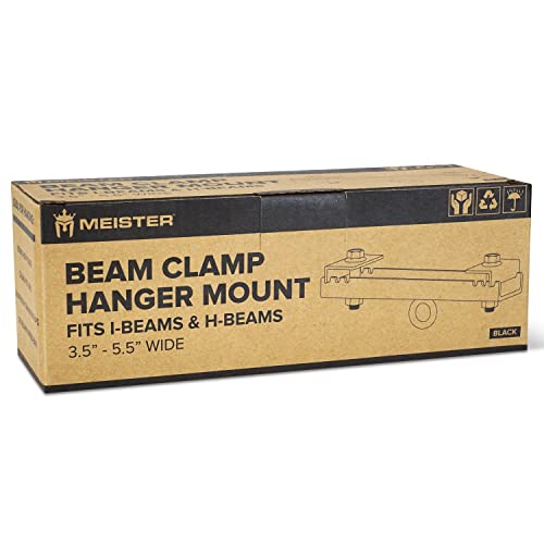 Meister Beam Clamp Hanger Mount for Boxing & MMA Heavy Bags, Suspension Straps & Ceiling Fixtures - style: Beam Flange Width: 3.5" - 5.5" (9 - 14cm)
