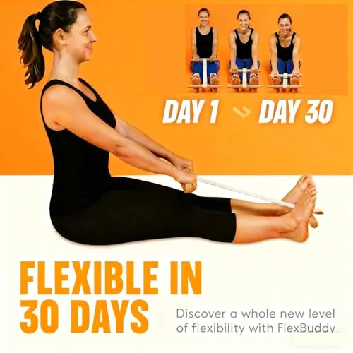 Premium 6-in-1 Hamstring Stretcher - Birch Wood & Organic Cotton Yoga Stretching Tool for Full Body Flexibility - Portable Leg, Ankle, Calf & Fascia Relief Equipment for Athletes & Beginners