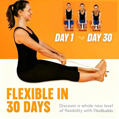 Premium 6-in-1 Hamstring Stretcher - Birch Wood & Organic Cotton Yoga Stretching Tool for Full Body Flexibility - Portable Leg, Ankle, Calf & Fascia Relief Equipment for Athletes & Beginners