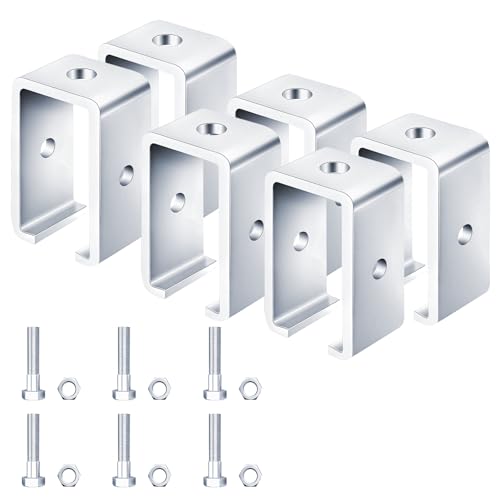 Channel Trolley Track Hanger Bracket for UNISTRUT Strut Channel,Intermediate Support Hanger Brackets for All 1-5/8" Channel Trolley Track,for Unistrut Hardware Trolley(6 Pack) - style: 6 Pack