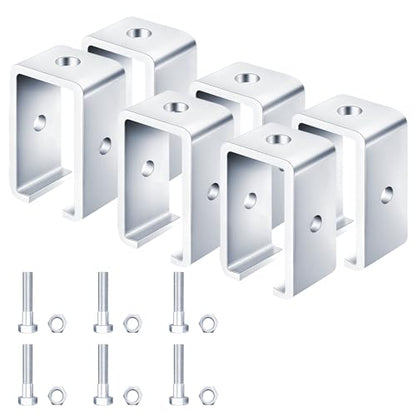 Channel Trolley Track Hanger Bracket for UNISTRUT Strut Channel,Intermediate Support Hanger Brackets for All 1-5/8" Channel Trolley Track,for Unistrut Hardware Trolley(6 Pack) - style: 6 Pack