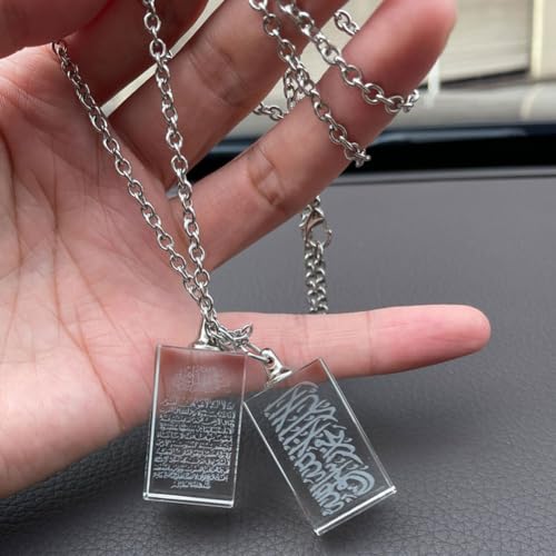 Islam shahada car Hanging Quran Allah AYATUL KURSI Crystal car Pendant Muslim Gifts