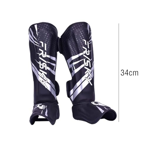 kowaku Muay Thai Kickboxing Shin Guards, Leg Guards, Men Women Equipment Leg Instep Protection Pads, for Grappling Martial Arts