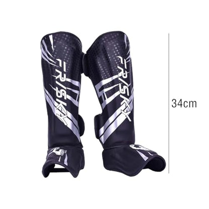 kowaku Muay Thai Kickboxing Shin Guards, Leg Guards, Men Women Equipment Leg Instep Protection Pads, for Grappling Martial Arts