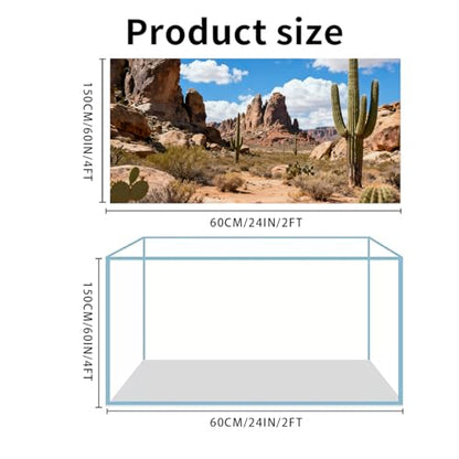 48"x24" 3PCS Bearded Dragon Tank Background – Polyester Fabric Reptile Terrarium Background for Aquarium, Fish Tank & Vivarium, Bubble-Free & Non-Reflective 889