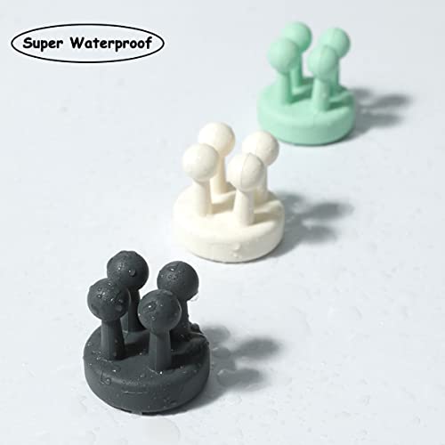 4 Pcs Silicone Waterproof Toothbrush Holders,Mixed2 | Multi-Function Self Adhesive Hooks,For Hanging Key Clothes Towel Cable,For Kitchen Bathroom Home Office - color: Mixed2