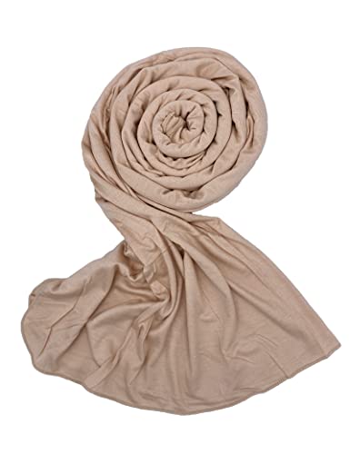Txmout Premium Jersey Hijabs for Women - Cotton Muslim Scarfs - color: Nude