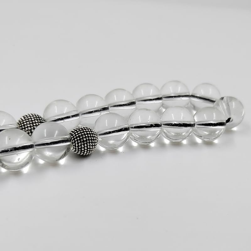 ALBASHAN Tasbih white crystal stone prayer beads Muslim Eid ramadan gift misbaha bracelet Islamic accessories Rosary - size: 10mm x 100beads