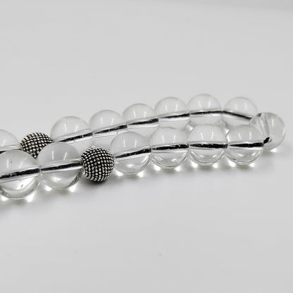 ALBASHAN Tasbih white crystal stone prayer beads Muslim Eid ramadan gift misbaha bracelet Islamic accessories Rosary - size: 10mm x 100beads