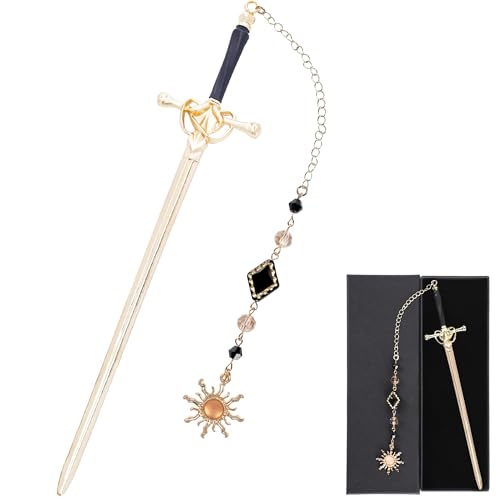Fantasy Celestial Sword Bookmark - Funny Tarot Sun Metal Book Marks - style: Sun