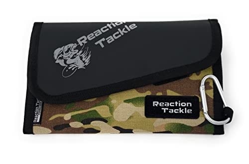 Reaction Tackle Fishing Tackle Organizer Case | Soft Bait Binder | Keep Soft Plastic Baits and Tackle Organized | Removable Storage Pockets Small Bait Binder - Camo - size: Small Camo