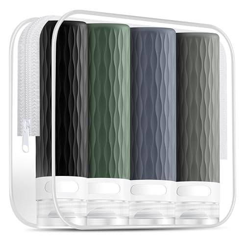 Travel Size Bottles for Toiletries, TSA Approved Travel Containers 3.4oz - color: Black,Gray,MistyBlue,OliveGreen