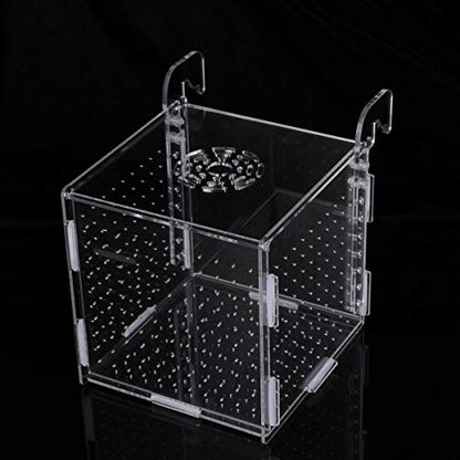 POPETPOP Fish Breeding Box-2 Box Hatchery Incubator Aquarium Fish Breeding Boxes Divider Hatching Boxes Accessory-Hook Pattern - size: Size 5