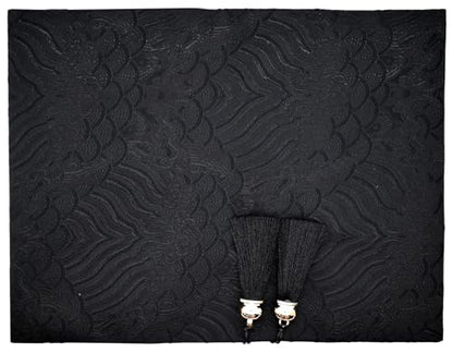 BLBMH 5x8 Book Cover | Handmade Non-Stretch Fabric Sleeve with Bookmark | for Paperback Bible Journal | Privacy Reading Gift for Women - Chinese Black - color: Black