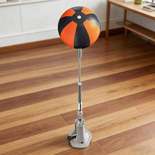 Boxing Reflex Bag with Stand, Adjustable Height Suction Base Adult Punching Bag, Reaction & Fitness Training for Kids Teens Home Gym Exercise