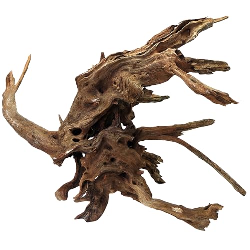 kathson Large Natural Aquarium Driftwood Reptiles Branches Terrarium Ornament Sinkable Wood Decor Trunk Fish Tank Log Habitat Decoration (11"-17") - size: XL:1 Pack(11 - 17 inches)