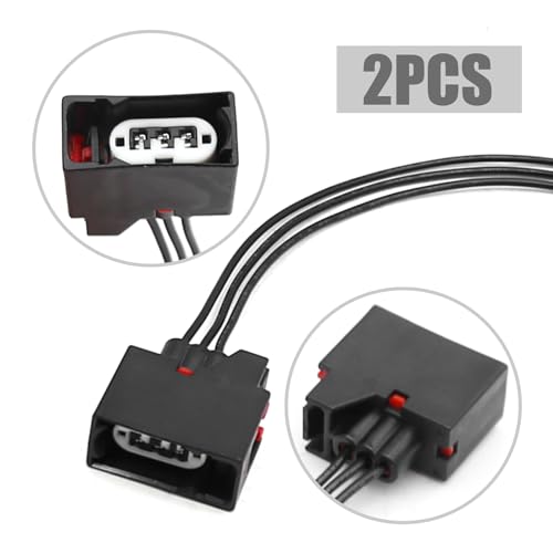 2Pcs 68065016AB Front Turn Signal Light Connector Plug Harness with Tube Replacement for Jeep Wrangler JK 2007-2018