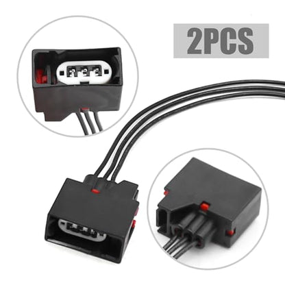 2Pcs 68065016AB Front Turn Signal Light Connector Plug Harness with Tube Replacement for Jeep Wrangler JK 2007-2018