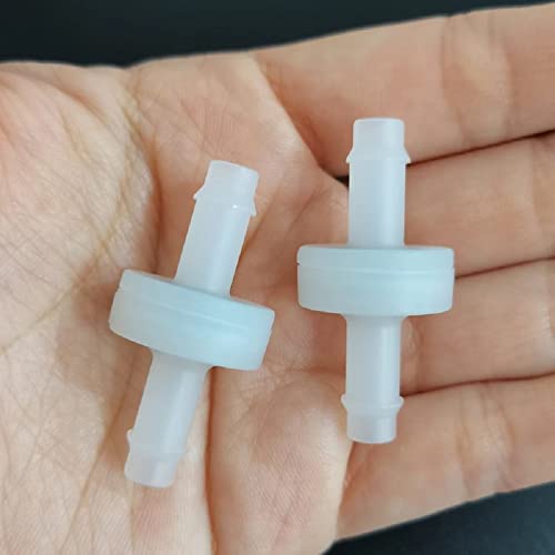 1/4" 6mm PVDF Spa Ozone Generator Ozonator One-way Check Valve 2PCS | oxygen, vacuum, hose barb, plastic micro diaphragm water stops, for hot tub, soap dispenser