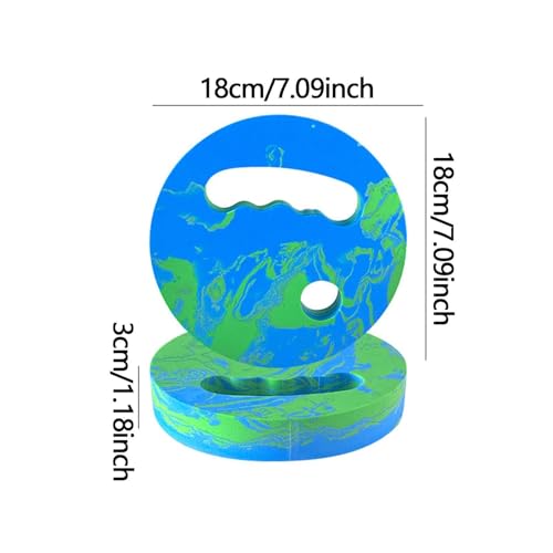 Menolana Water Exercise Discs Pool Resistance, Swim Discs Lightweight Buoyancy EVA Foam Aerobic Equipment for Water Workout Beach Pool - color: Blue Green