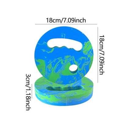 Menolana Water Exercise Discs Pool Resistance, Swim Discs Lightweight Buoyancy EVA Foam Aerobic Equipment for Water Workout Beach Pool - color: Blue Green