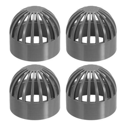 PATIKIL 2.5 Inch (63mm) Fish Cover Permeable Cap, 4 Pcs PVC Breathable Cap Aquarium Guard Fish Tank Intake Cover, Gray - color: Gray, size: 2.5Inch(63mm)