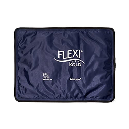 FlexiKold Gel Ice Packs (Standard Large: 10.5" x 14.5") for Injuries Reusable, Back Pain Relief, Knee Wrap, After Surgery, Ice Pack for Knee, Shoulder - 6300-COLD by NatraCure - size: Large (Pack of 1)